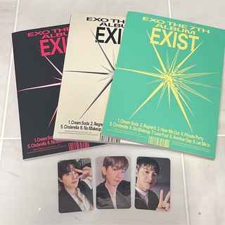 エクソ(EXO)のEXO EXIST アルバム3種セット ベッキョン ギョンス スホ トレカ付(K-POP/アジア)