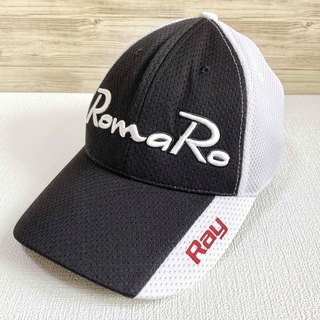 ロマロ(RomaRo)のロマロ メッシュ キャップ 帽子 サンバイザー ゴルフ メンズ レディース ロゴ(ウエア)