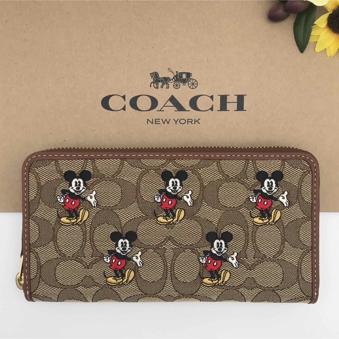 COACH - DISNEY X COACH コラボ アコーディオン ウォレット ミッキー