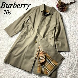 バーバリー(BURBERRY)のBurberry バーバリー 70s ステンカラーコート ヴィンテージ 玉虫色(ステンカラーコート)