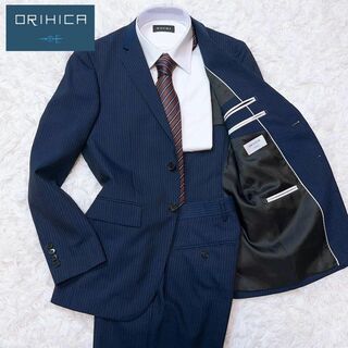 【美品】コート ORIHICA（オリヒカ）ネイビー M メンズ スーツ