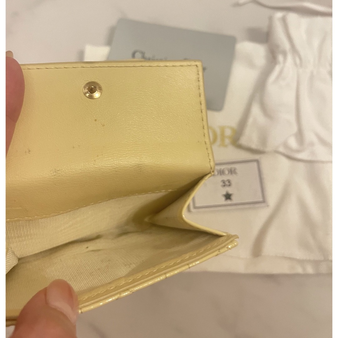 美品 クリスチャンディオール レザー ゴールド金具 ダークブラウン 長財布 0045Christian Dior