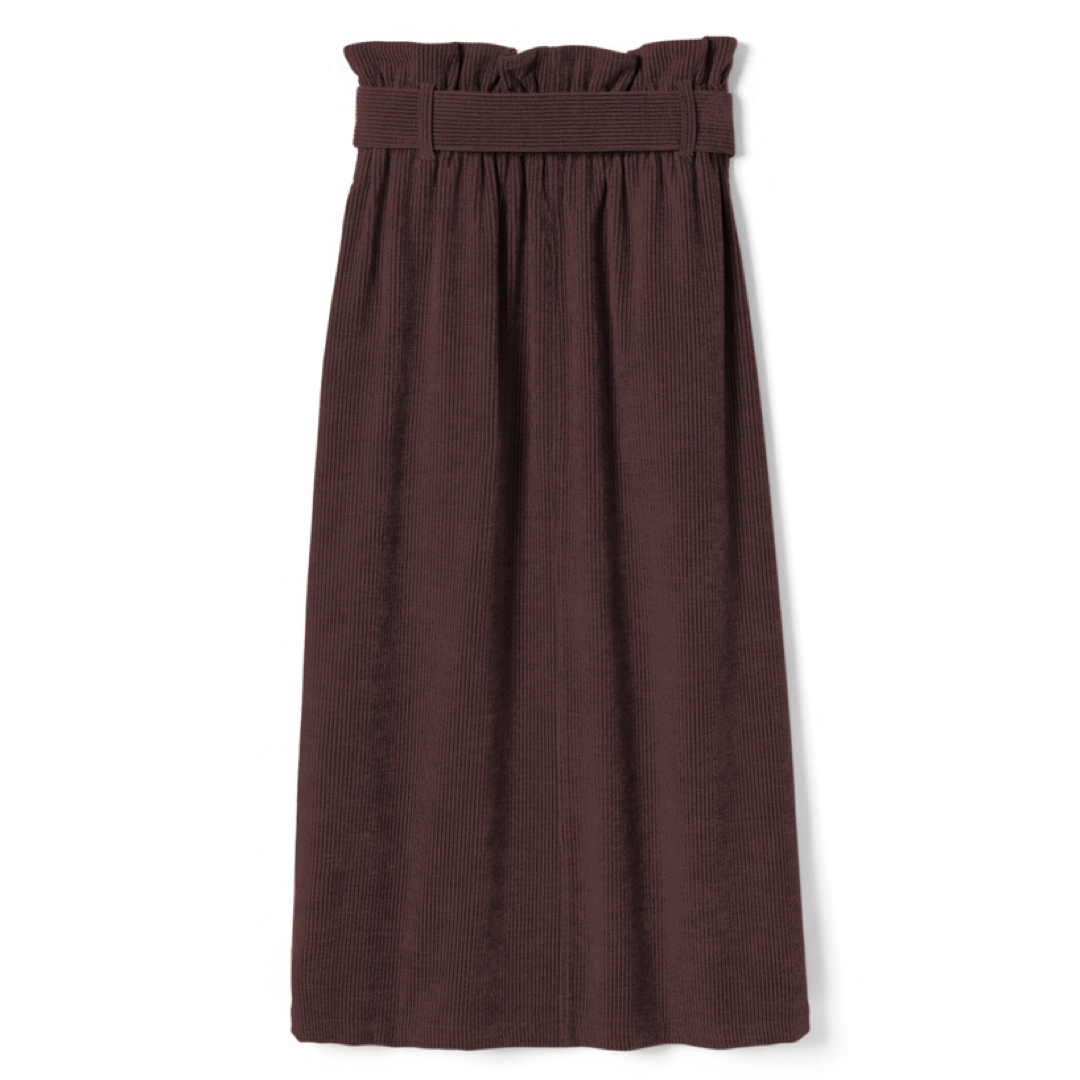 GRL(グレイル)のベルト付コーデュロイボタンスカート[gm339] レディースのスカート(ロングスカート)の商品写真