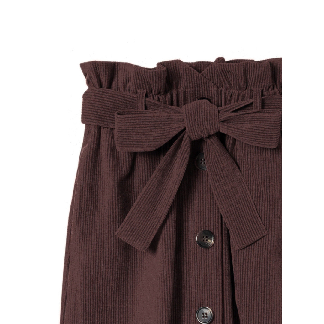 GRL(グレイル)のベルト付コーデュロイボタンスカート[gm339] レディースのスカート(ロングスカート)の商品写真