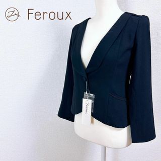 ♡美品♡Ferouxフェルゥ黒ジャケット後ろリボン付 Mサイズ