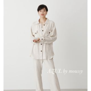 アズールバイマウジー(AZUL by moussy)のAZUL by moussy セットアップ ワイドパンツ シャツ SLY(セット/コーデ)