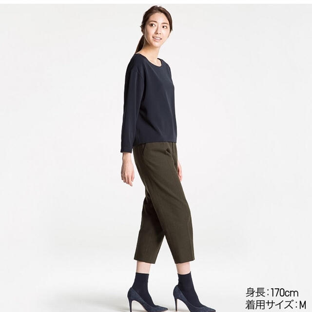 UNIQLO(ユニクロ)のユニクロ  ドレープボートネックTブラウス レディースのトップス(カットソー(長袖/七分))の商品写真