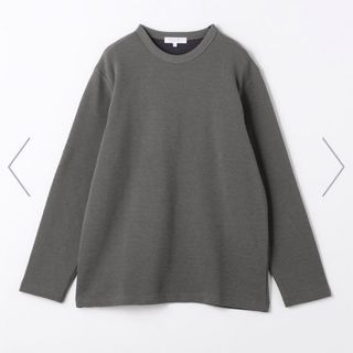 アデイインザライフ(a day in the life)のダブルフェイス リップル クルーネックカットソー(Tシャツ/カットソー(七分/長袖))