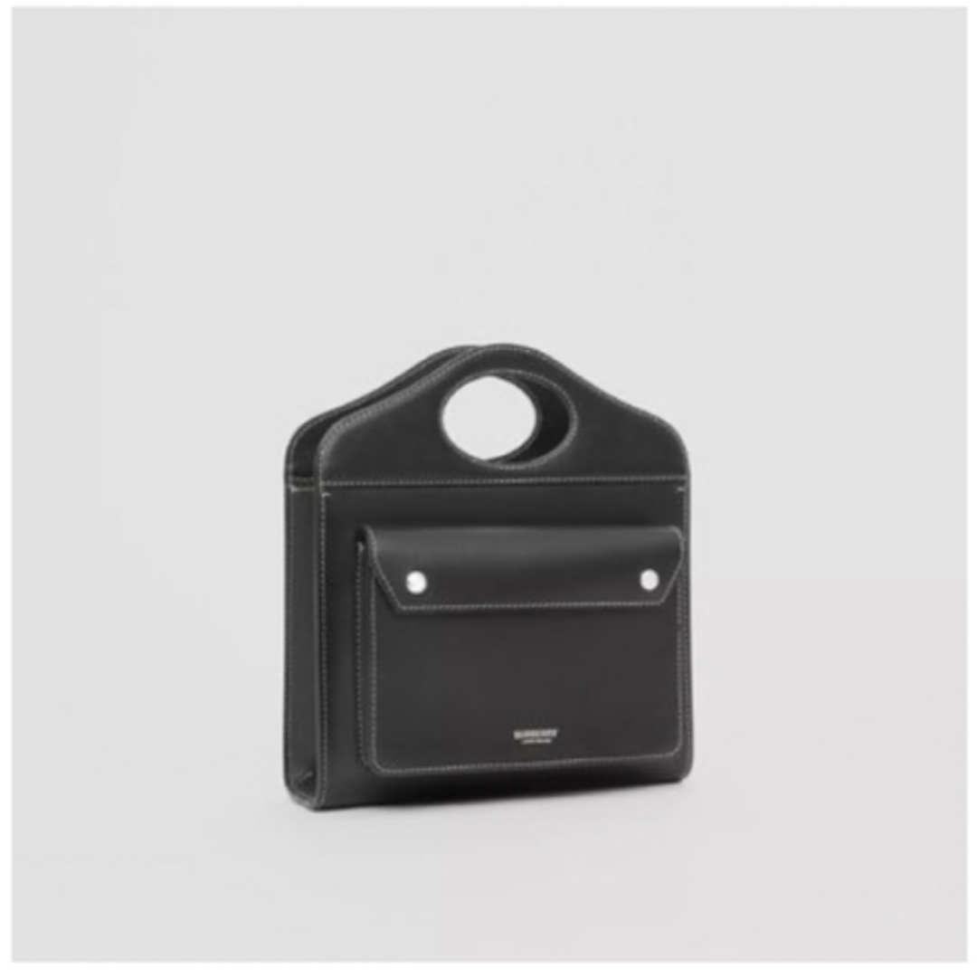 BURBERRY ロゴ ミニ トップステッチレザー ポケットバッグ | フリマアプリ ラクマ