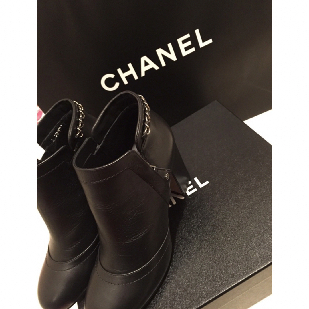 CHANEL - シャネル♡CHANEL♡ブーツ♡23.5♡ショートブーツ♡黒