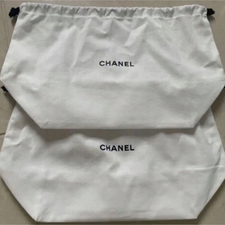 シャネル(CHANEL)の2枚セット　CHANEL 巾着 ポーチ ホワイト シャネル ノベルティ コスメ(ポーチ)