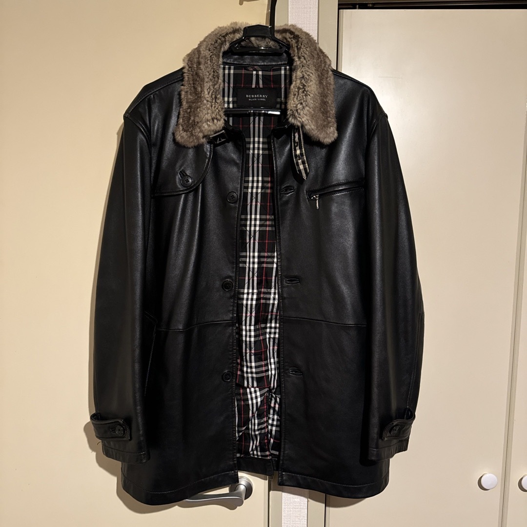 BURBERRY BLACK LABEL(バーバリーブラックレーベル)のBurberry Black label 羊革　ジャケット メンズのジャケット/アウター(レザージャケット)の商品写真