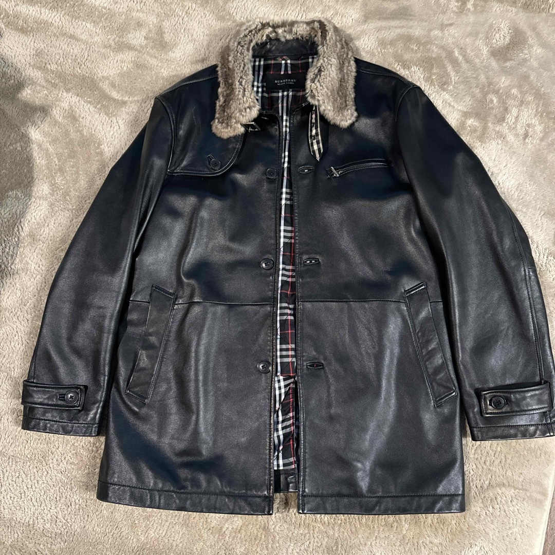 BURBERRY BLACK LABEL(バーバリーブラックレーベル)のBurberry Black label 羊革　ジャケット メンズのジャケット/アウター(レザージャケット)の商品写真