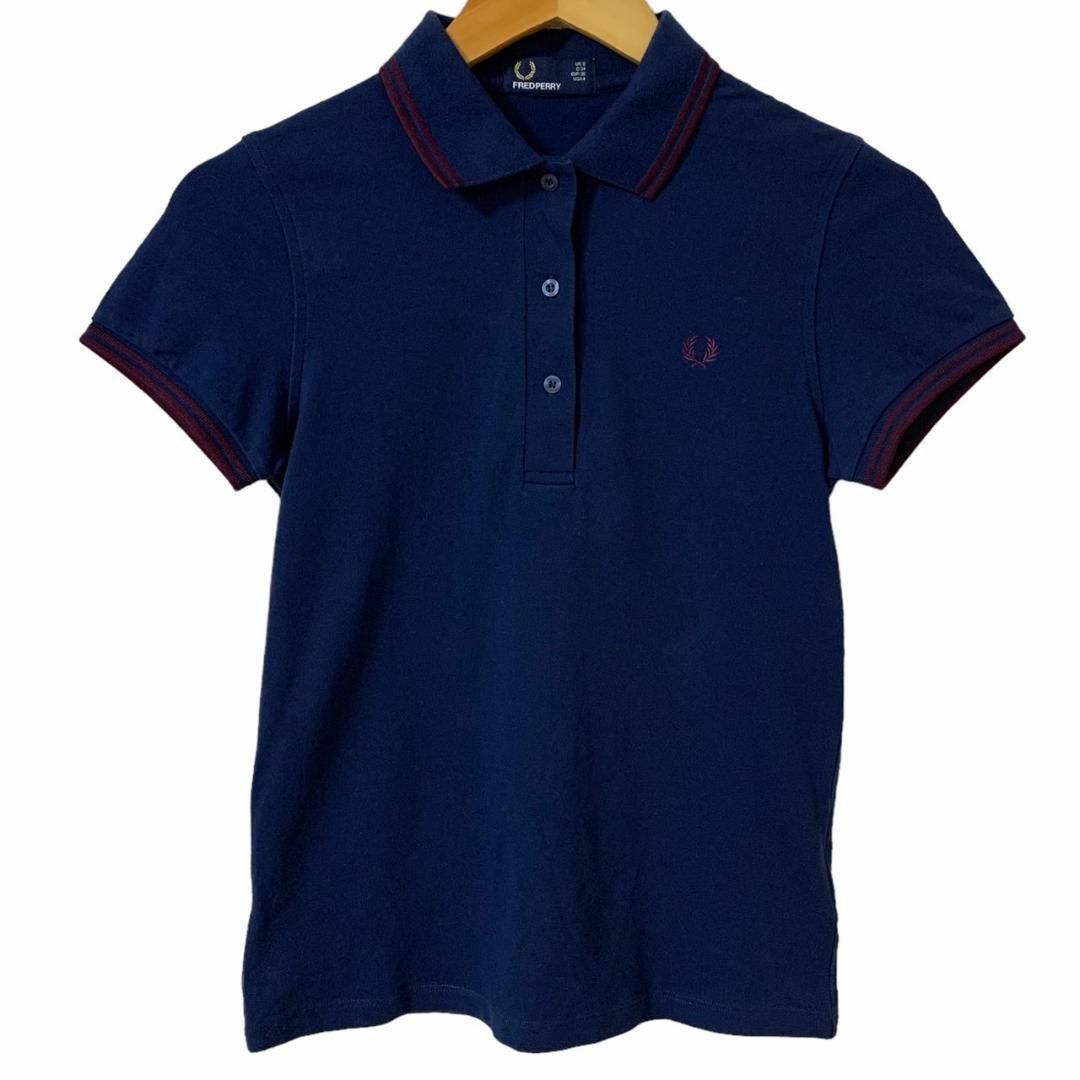 FRED PERRY(フレッドペリー)のFRED PERRY フレッドペリー 半袖 ポロシャツ トップス 美品 ブランド レディースのトップス(ポロシャツ)の商品写真