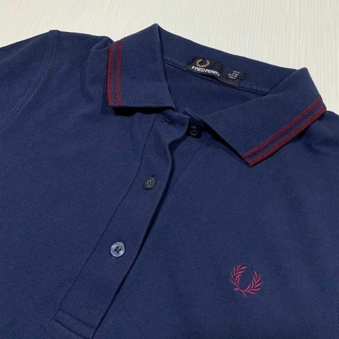 FRED PERRY(フレッドペリー)のFRED PERRY フレッドペリー 半袖 ポロシャツ トップス 美品 ブランド レディースのトップス(ポロシャツ)の商品写真