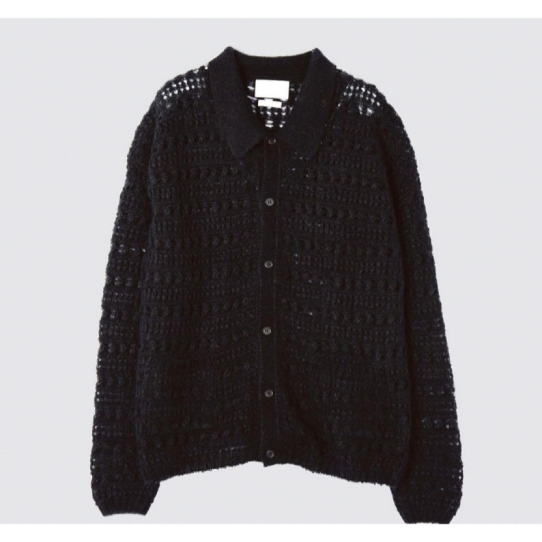 YOKE MOHAIR SILK MESH KNIT SHIRTカーディガン