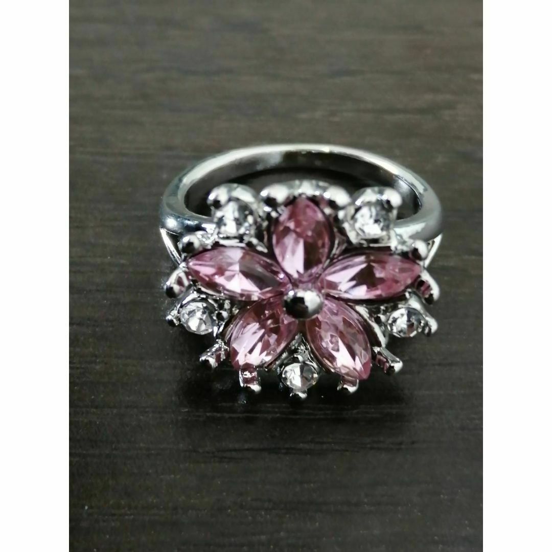 【R110】リング　 メンズ 　レディース　指輪　ピンク　フラワー　花　アクセサ メンズのアクセサリー(リング(指輪))の商品写真