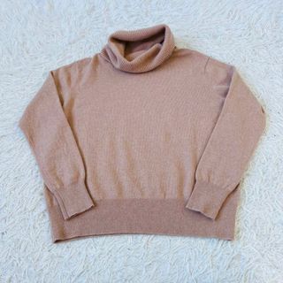 ユニクロ(UNIQLO)のUNIQLO ユニクロ　カシミア　タートルネック　セーター　ピンク　M(ニット/セーター)