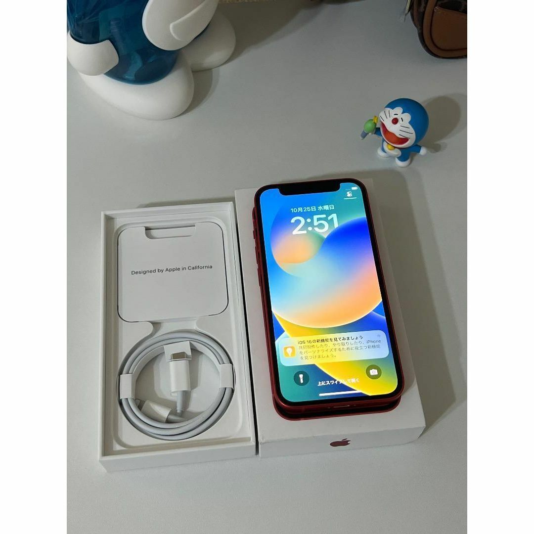 Apple - iphone12mini, 64gb, Red, simフリー美品,の通販 by たるぎ