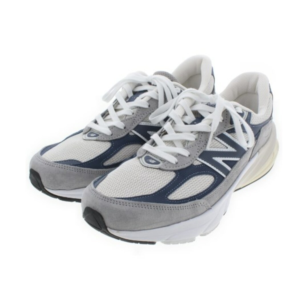 New Balance(ニューバランス)のNew Balance スニーカー 27.5cm 白x紺系xグレー 【古着】【中古】 メンズの靴/シューズ(スニーカー)の商品写真