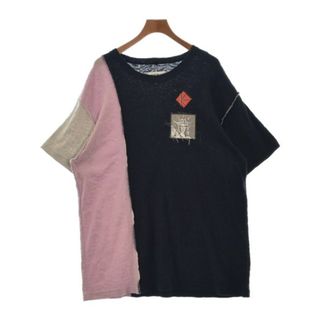 KIDILL キディル Tシャツ・カットソー F 紺xピンクxグレー系(総柄) 【古着】【中古】(Tシャツ/カットソー(半袖/袖なし))