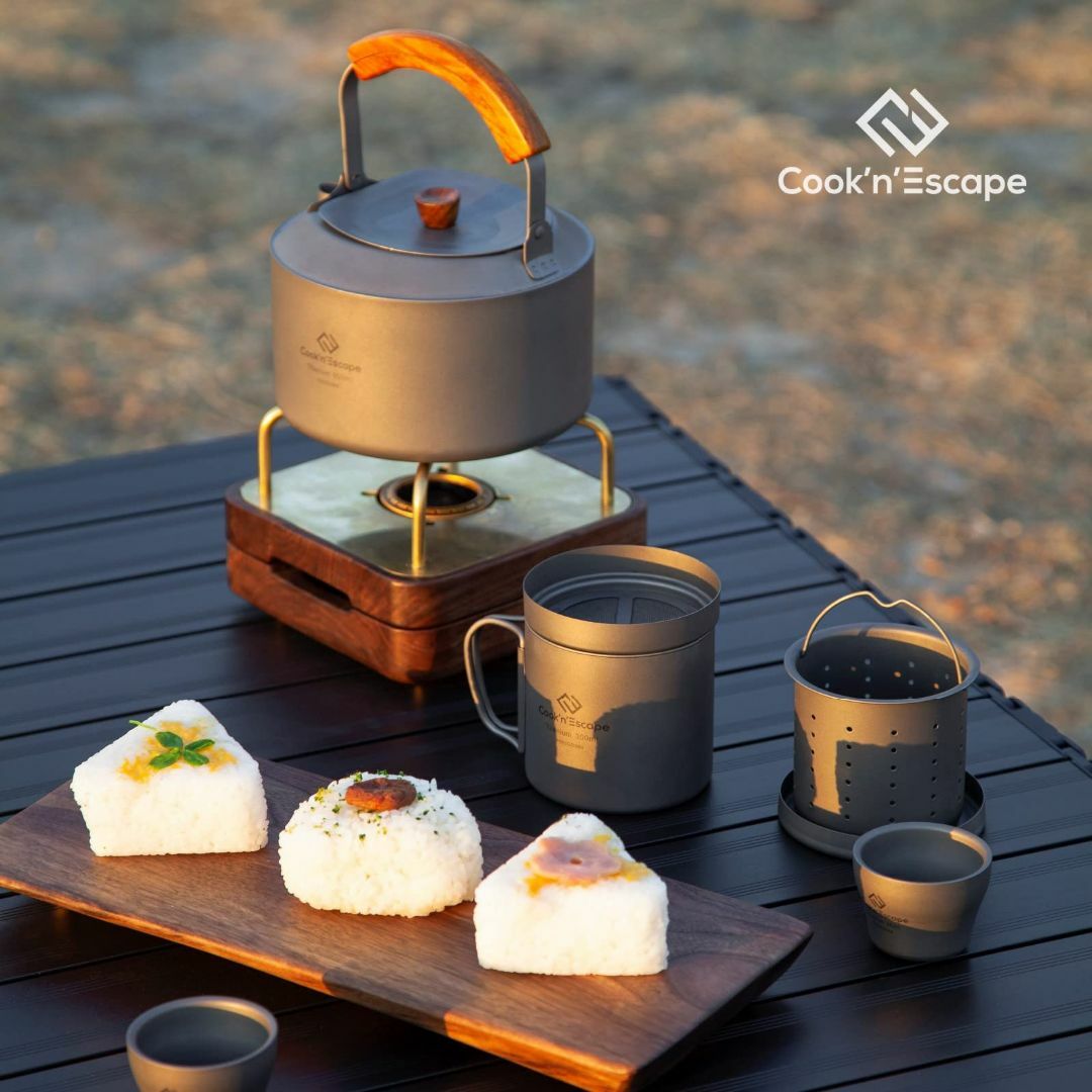 色:ケトル付き・8点セット】COOK'N'ESCAPE チタン ケトル ティー 色:ケトル付き・8点セット】COOK'N'ESCAPE チタン ケトル ティー
