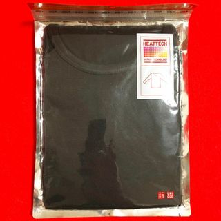 ユニクロ(UNIQLO)のユニクロヒートテックUネックT九分袖110：ブラック／身長105～115㎝(Tシャツ/カットソー)