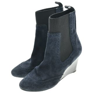 バレンシアガ(Balenciaga)のBALENCIAGA バレンシアガ ブーツ EU36(22.5cm位) 紺x黒 【古着】【中古】(ブーツ)