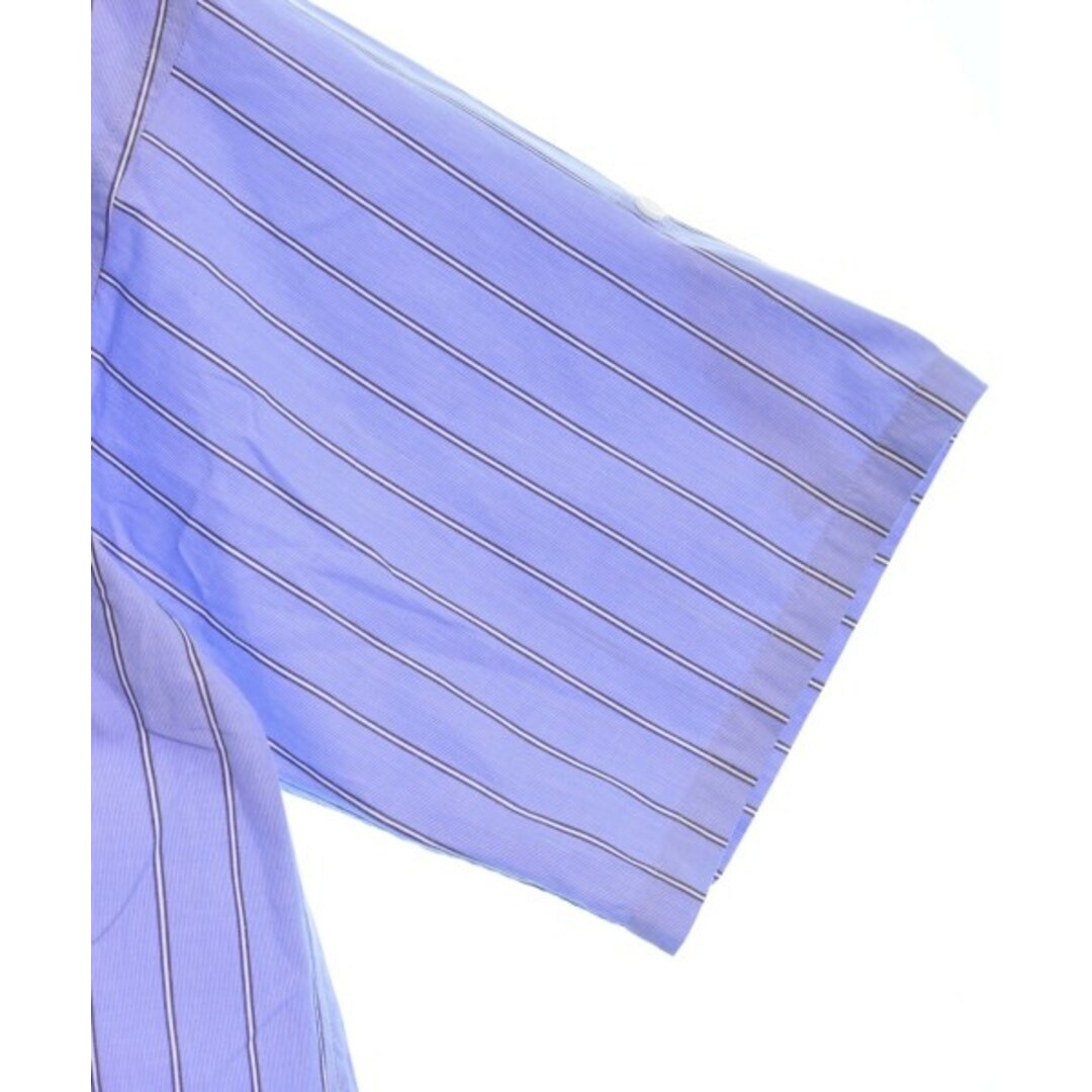MidiUmi(ミディウミ)のMidiUmi ミディウミ カジュアルシャツ F 水色x白xグレー(ストライプ) 【古着】【中古】 レディースのトップス(シャツ/ブラウス(長袖/七分))の商品写真