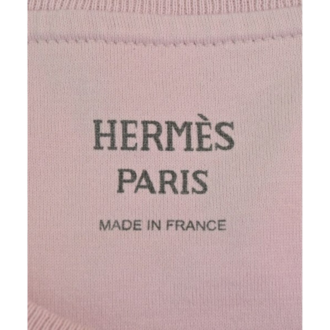 Hermes(エルメス)のHERMES エルメス Tシャツ・カットソー 34(XS位) ピンク 【古着】【中古】 レディースのトップス(カットソー(半袖/袖なし))の商品写真