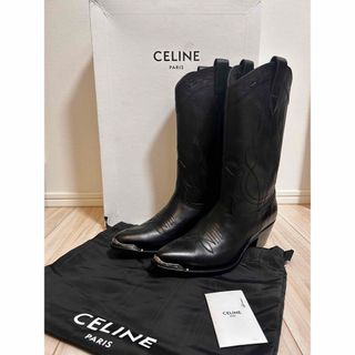 CELINE カマルグクノ チェルシーブーツ ブラック 41.5 2WAY