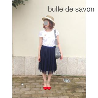 ビュルデサボン(bulle de savon)のbulle de savon 微配チュールひざ丈SK(ひざ丈スカート)