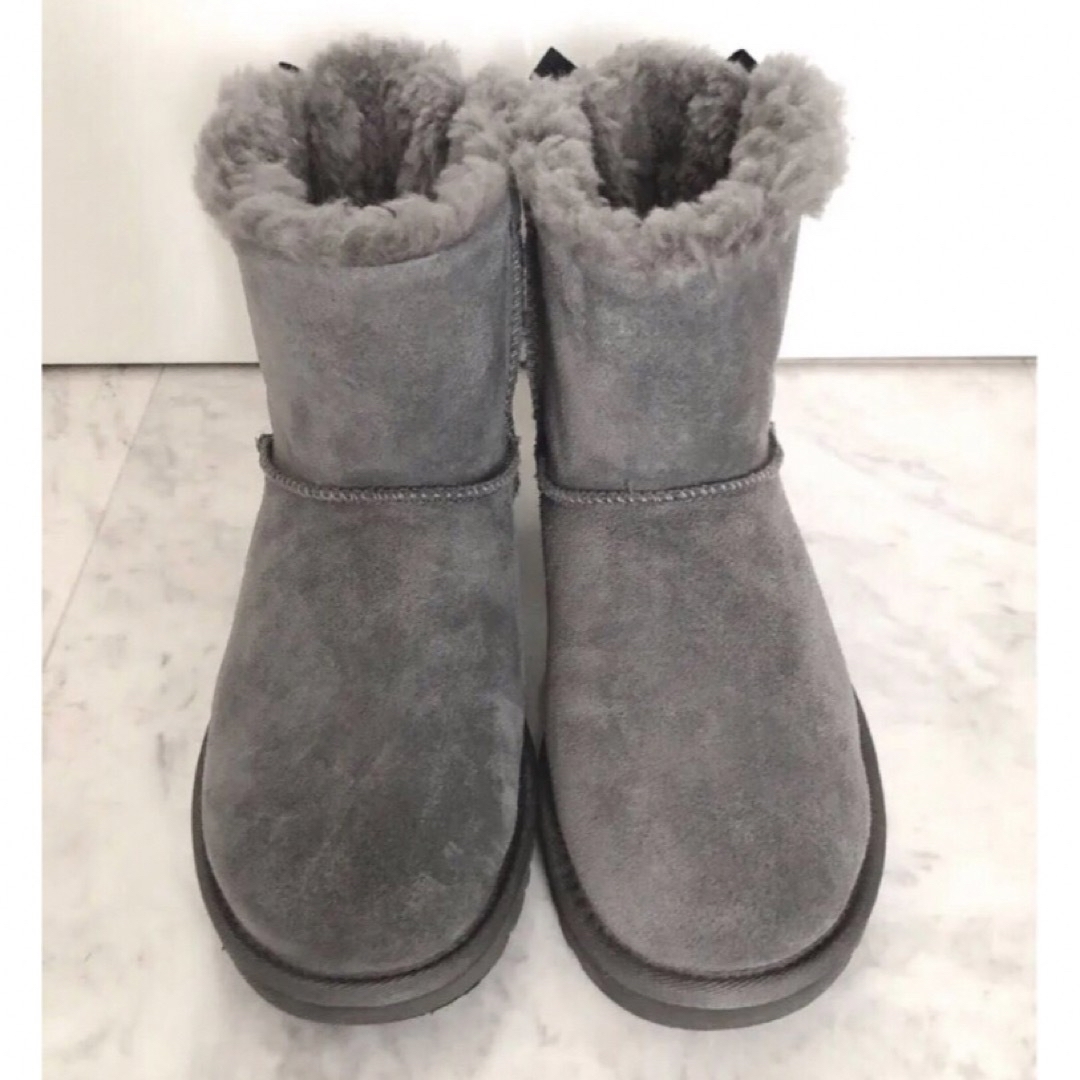 値下げ¥6666→¥6333  UGG アグ リボン チェック ブーツ 22cm