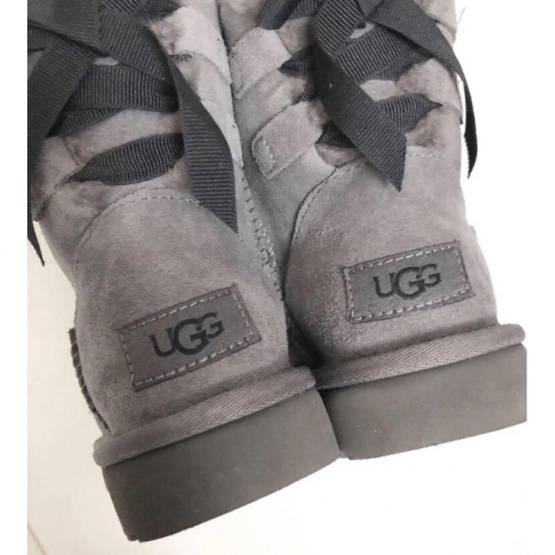 値下げ¥6666→¥6333  UGG アグ リボン チェック ブーツ 22cm