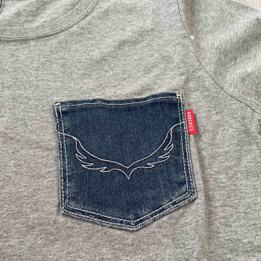 RODEO CROWNS(ロデオクラウンズ)の専用⭐️ロデオクラウンズ　デニムポケット付きロングTシャツ レディースのトップス(Tシャツ(長袖/七分))の商品写真
