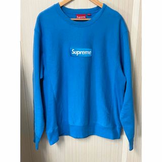 交渉可 supreme  boxlogo sweat ネイビー  L