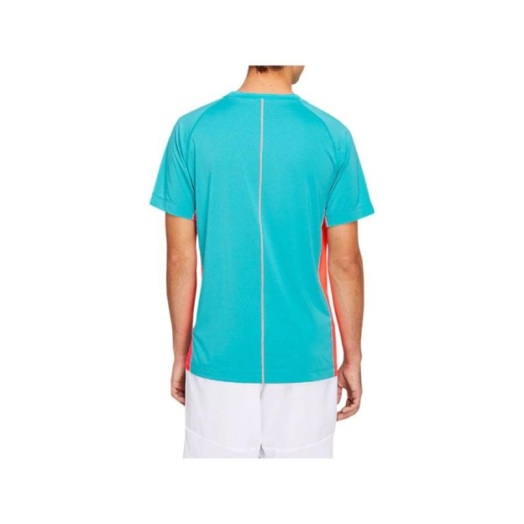 asics(アシックス)のasics アシックス テニスウェア半袖Tシャツ 2041A120青メンズM新品 スポーツ/アウトドアのテニス(ウェア)の商品写真