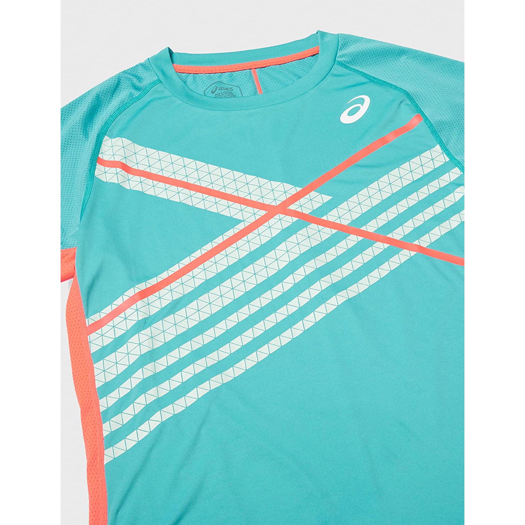 asics(アシックス)のasics アシックス テニスウェア半袖Tシャツ 2041A120青メンズM新品 スポーツ/アウトドアのテニス(ウェア)の商品写真