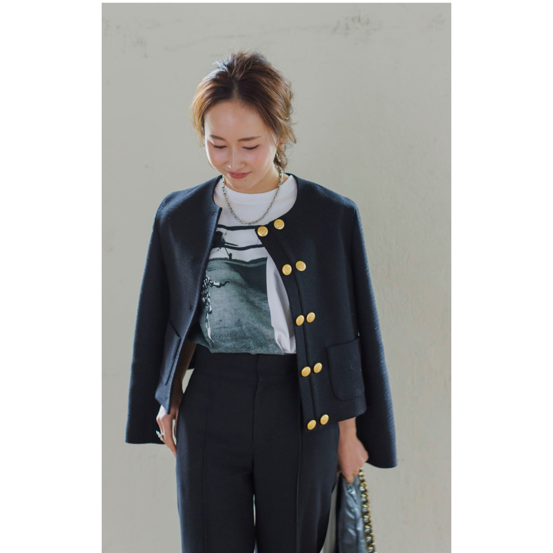 bluelea ブルレア　Double Button Tweed Jacket