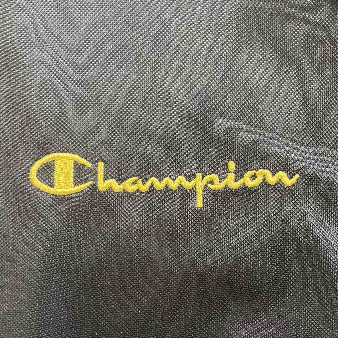 【大人気】Champion  ジャージ　セットアップ　ロゴ金刺繍　黒　金　L