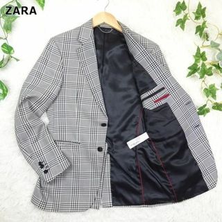 ザラ(ZARA)のZARA　ザラ　テーラードジャケット　グレンチェック　千鳥格子　48　2ボタン(テーラードジャケット)