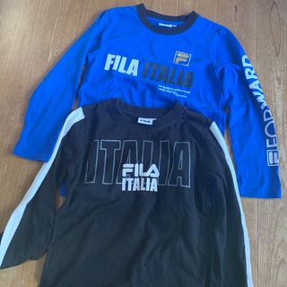 フィラ(FILA)のFILA ロンT 黒　青　140 2枚セット　フィラ(Tシャツ/カットソー)