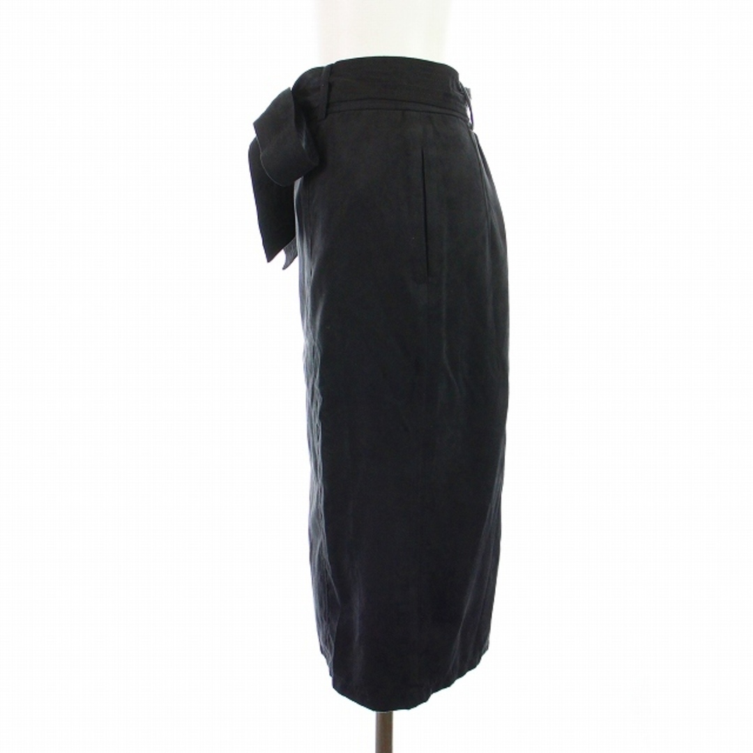 VICKY(ビッキー)のビッキー スエードタイトスカート ひざ丈 フェイクスエード 0 XS ブラック レディースのスカート(ひざ丈スカート)の商品写真