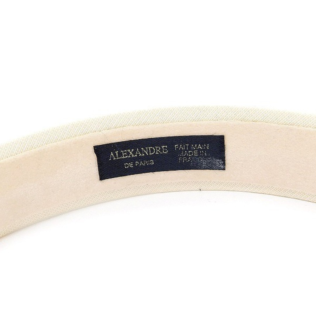Alexandre de Paris(アレクサンドルドゥパリ)のアレクサンドルドゥパリ カチューシャ ヘアアクセサリー オフホワイト ■OS レディースのヘアアクセサリー(ヘアバンド)の商品写真