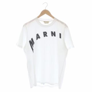 新品 50 21aw MARNI にじみロゴ Tシャツ 白 2312