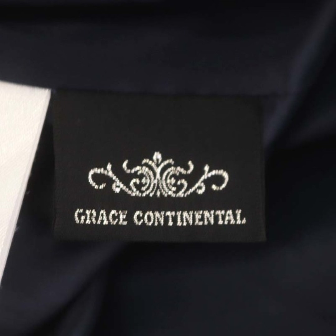 GRACE CONTINENTAL(グレースコンチネンタル)のグレースコンチネンタル ウール ツイード 切替 ブラウス 七分袖 ドレープ 36 レディースのトップス(その他)の商品写真