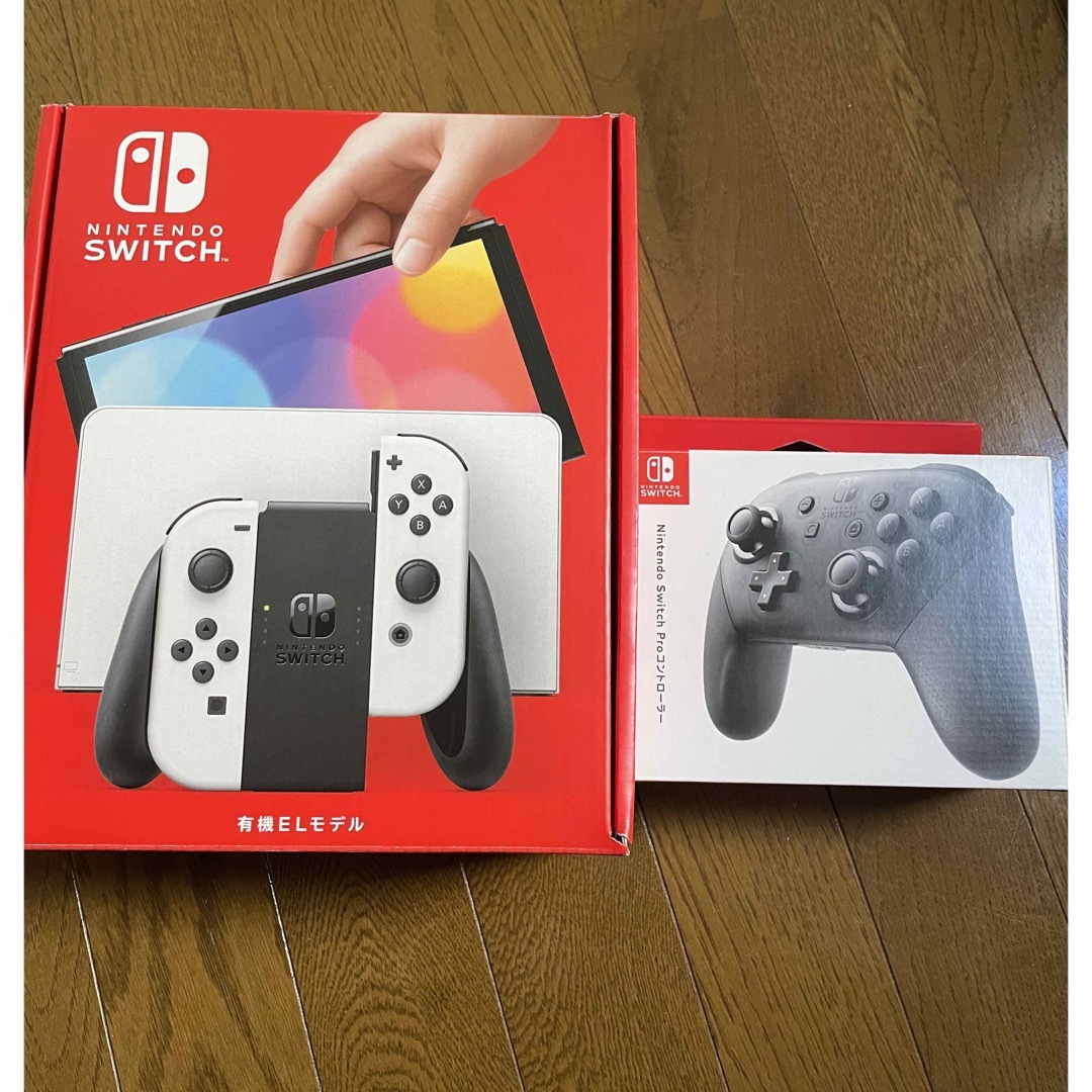 Switchスイッチ本体有機el版 純正プロコン&あつ森ソフト おまけ付きの+