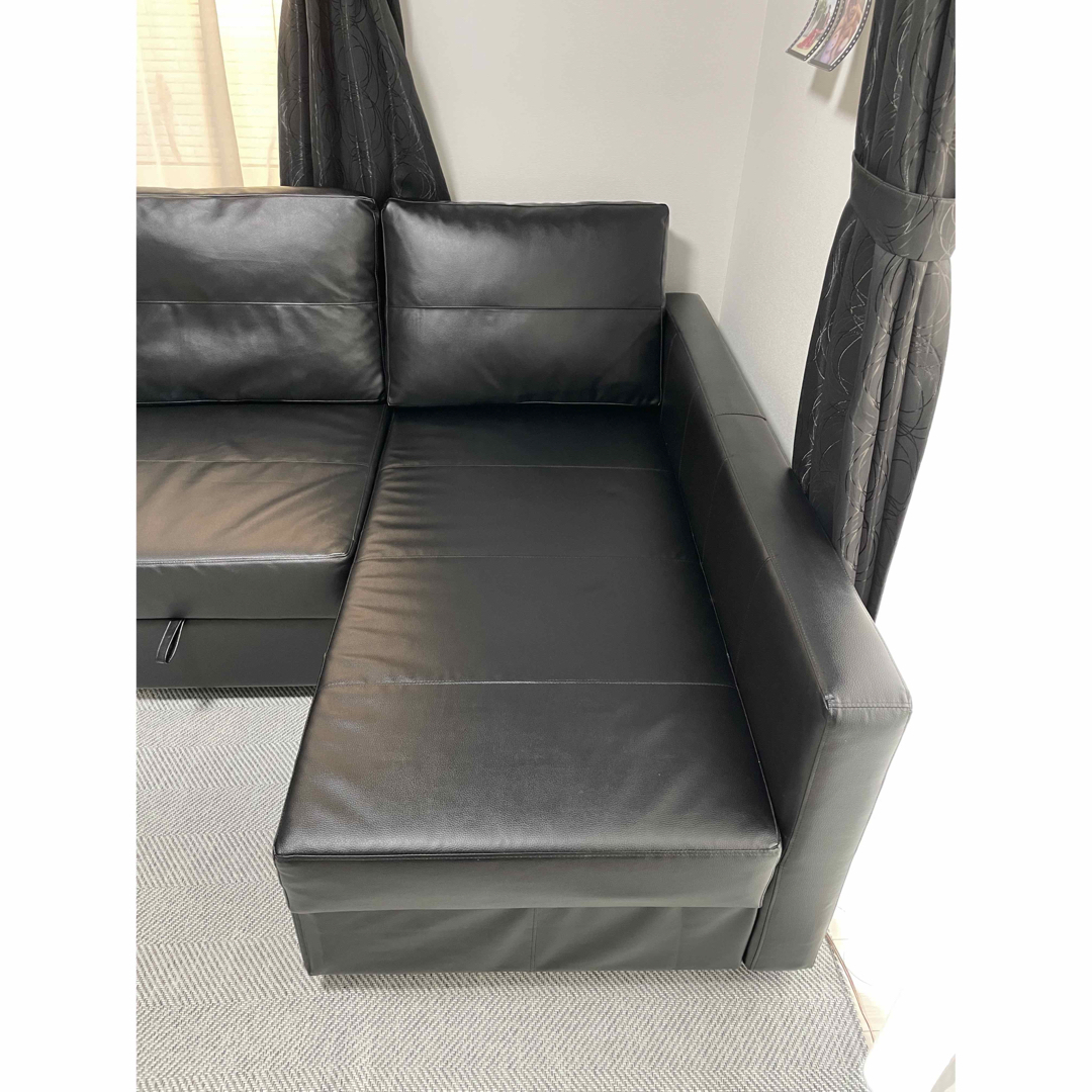 IKEA コーナーソファベッド 収納付き, ボームスタード ブラック