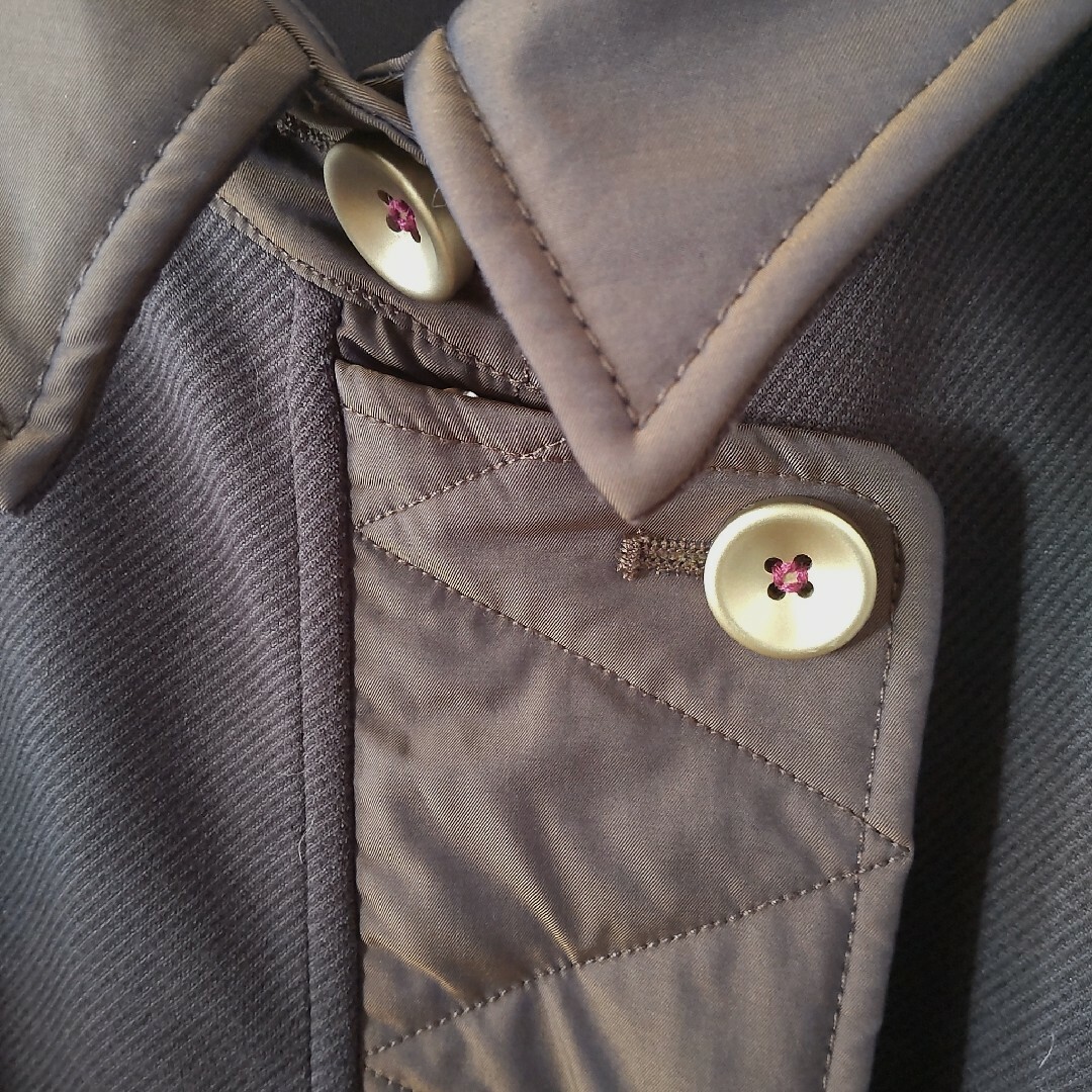calma ふわりカルゼ フーディージャケット LL グレイッシュパープル レディースのジャケット/アウター(ブルゾン)の商品写真