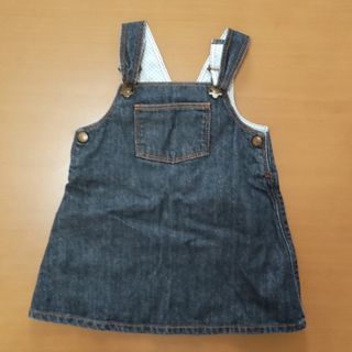 プチバトー(PETIT BATEAU)のPETIT BATEAU デニム ジャンパースカート12m/74cm(スカート)